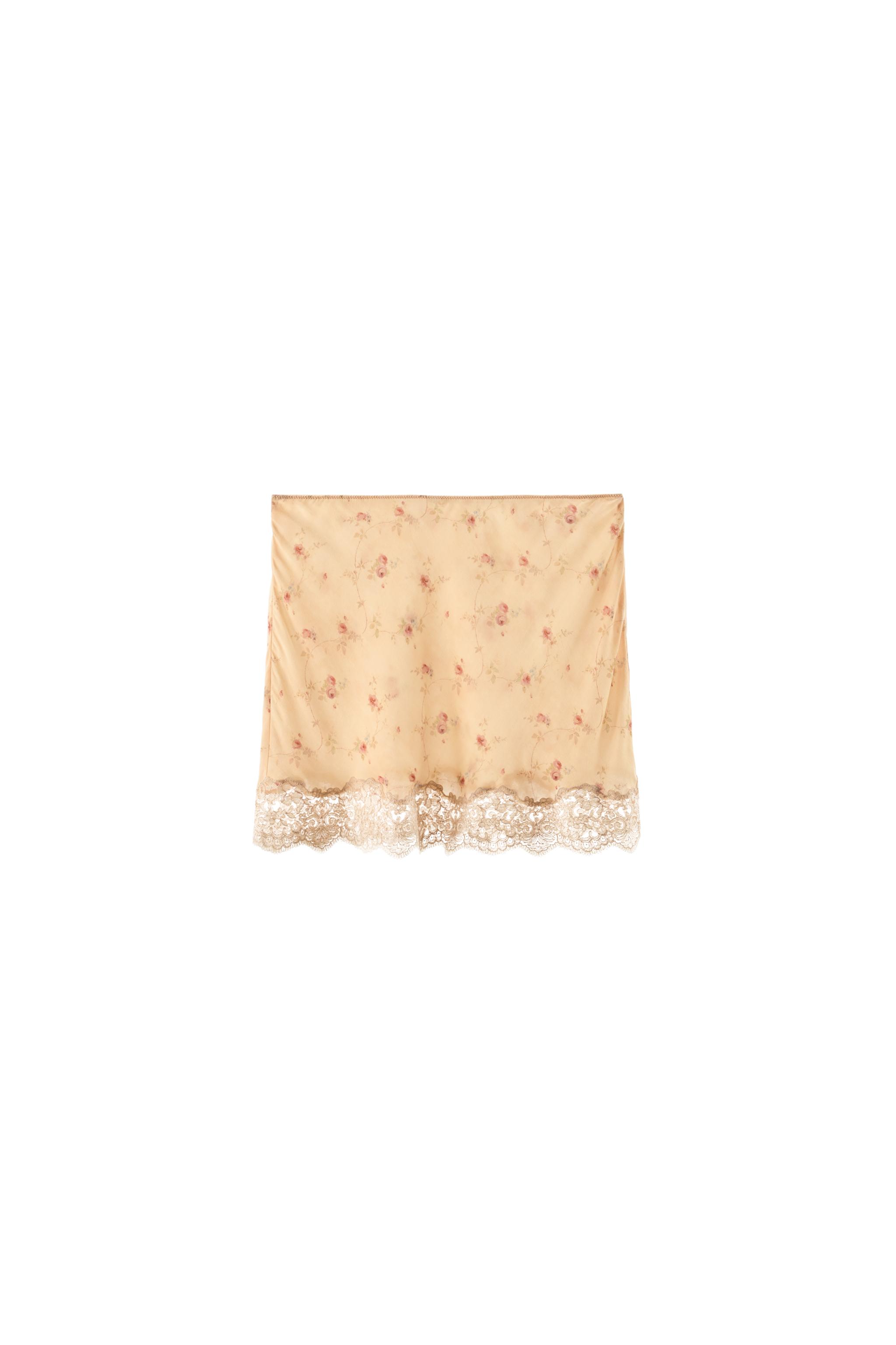 FLORAL PRINT LACE SKIRT